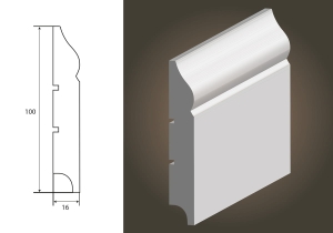 LISTWA LAGRUS - Atena 100 (100x16) * Długość  - 244 cm*