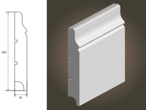 LISTWA LAGRUS - Krym 100 (100x16) * Długość - 244 cm*
